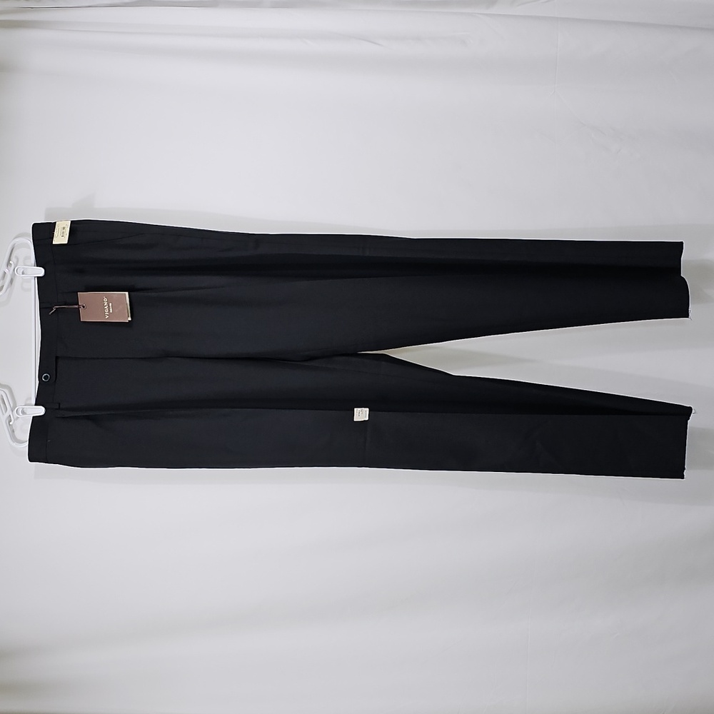 NWT Vigano for Boyds Philadelphia Italian Wool Black Dress Pants Sz 40 Tailored
